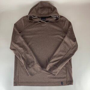 Prana Slim Maroon Hooded Athletic Pullover Mens Large